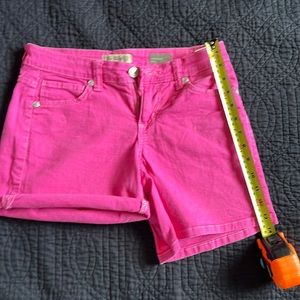 Nine West denim hot pink vintage style shorts